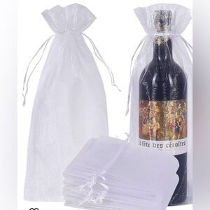 9 Organza Gift Bag,Drawstring Wine Bag Pink,Blue,Moss Green Satin Drawst…